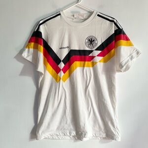 Vintage Adidas 90's Germany Football Soccer Jersey Trikot Tshirt Cotton Size L